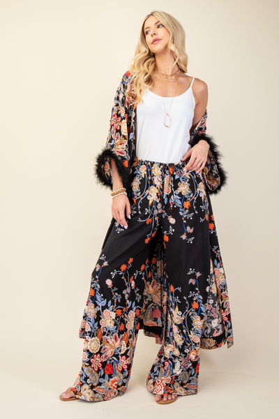 Floral Trimmed Pant