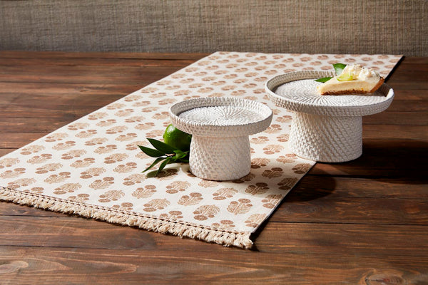 Taupe Block Print Runner