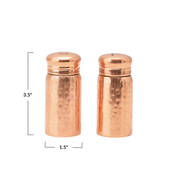 Hammered Salt & Pepper Shaker Set