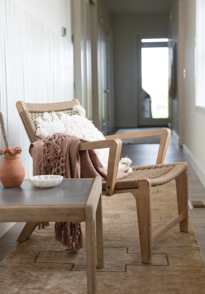 Crochet Fringe Cotton Throw