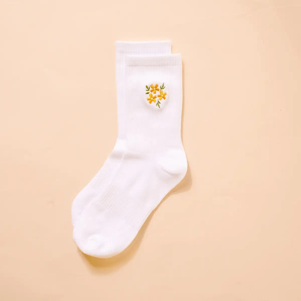 Embroidered Crew Socks