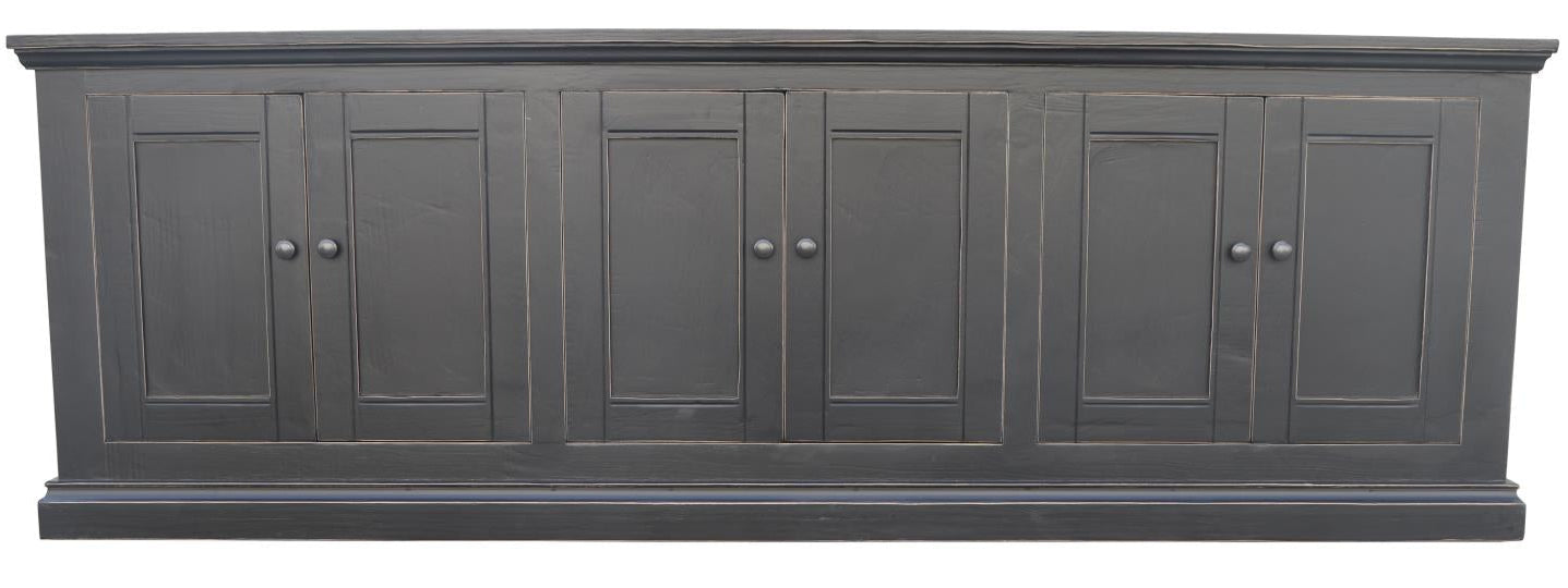 Mimi Long 6 Door Cabinet Vintage Black