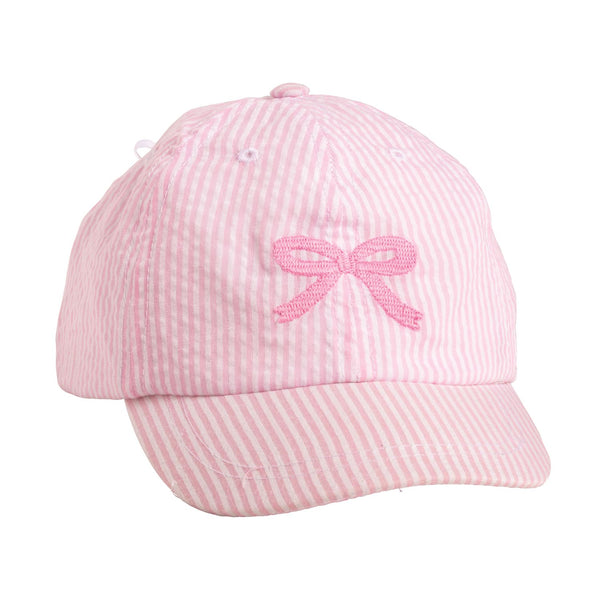 Pink Bow Embroidered Hat