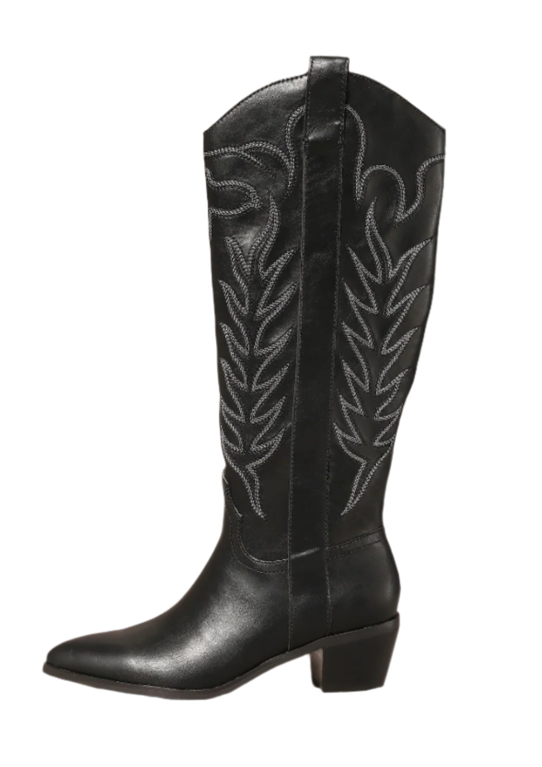 Inlay Black Cowboy Boots