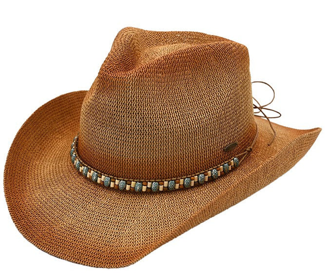 Turquoise Beaded Band Cowboy Hat