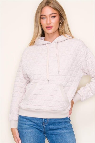 Quilted Kangaroo Pocket Pullover