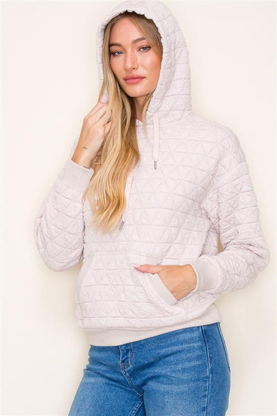 Quilted Kangaroo Pocket Pullover