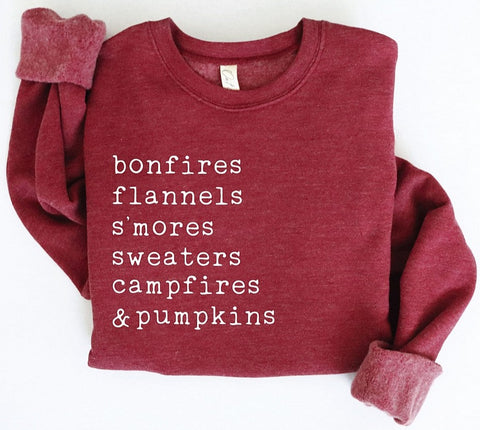 Bonfires, Flannels Sweatshirt
