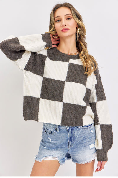Checkerboard Sweater