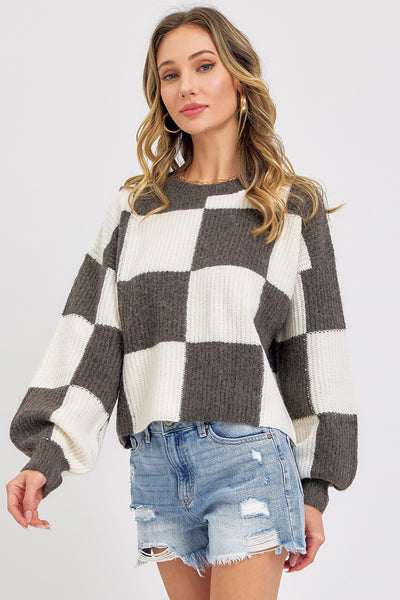 Checkerboard Sweater