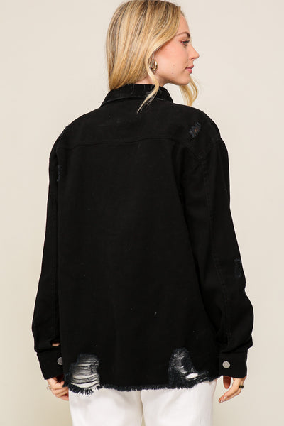 Oversized Distressed Jacket