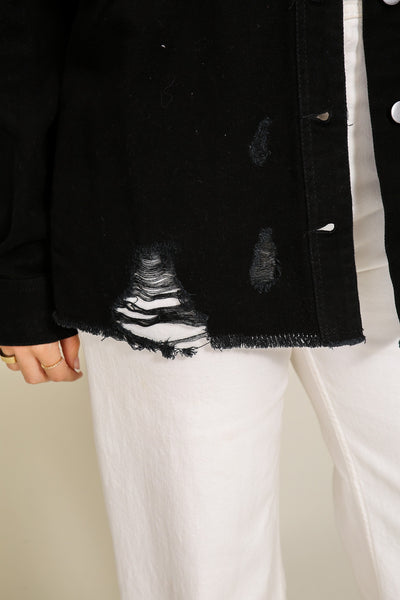 Oversized Distressed Jacket
