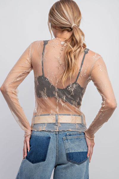 Sheer Lace Top+