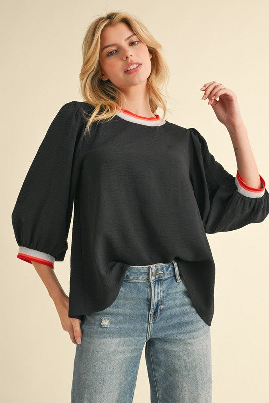 Peasant Sleeve Top+