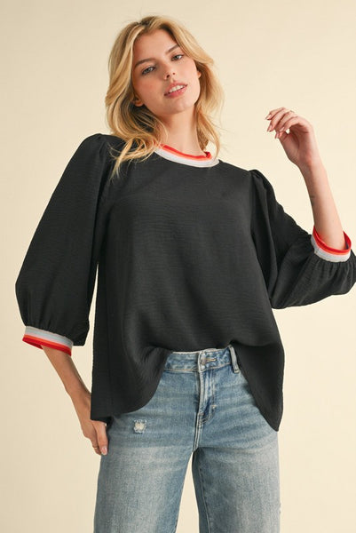 Peasant Sleeve Top+