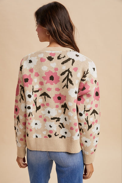 Boucle Flower Cardigan