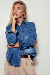 Western Elbow Patch Top