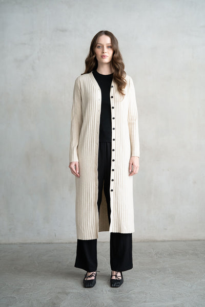 Coco Cream Long Cardigan