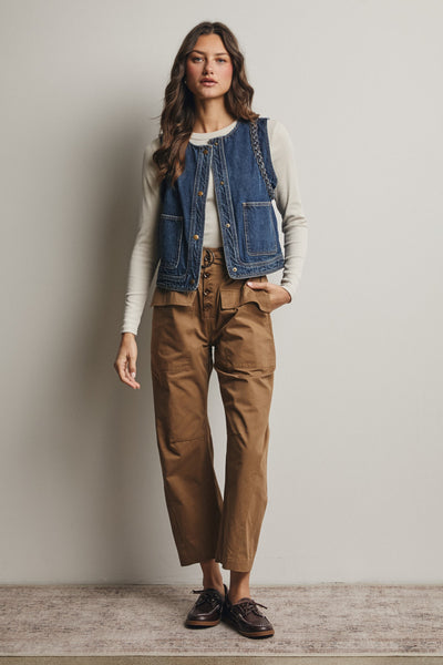 Braided Denim Vest