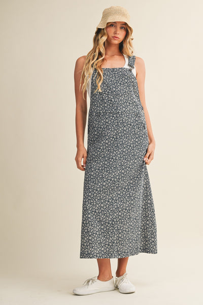 Ditsy Floral Overall Dress