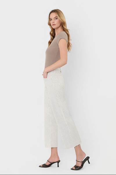 Stripes Crop Wide Leg