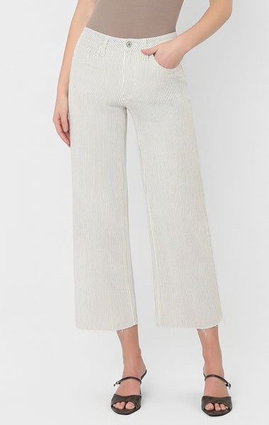 Stripes Crop Wide Leg