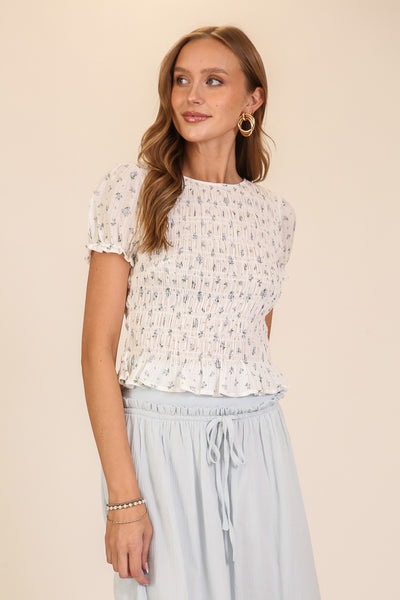 Valerie Smocked Tee