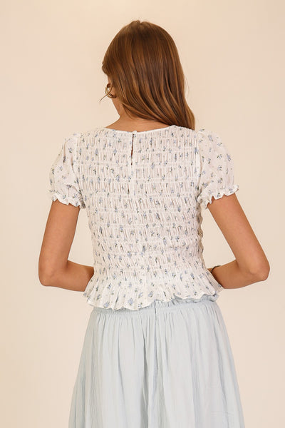 Valerie Smocked Tee
