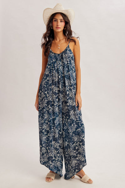 Indigo Blooms Jumpsuit