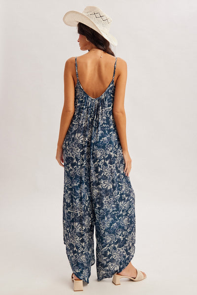 Indigo Blooms Jumpsuit