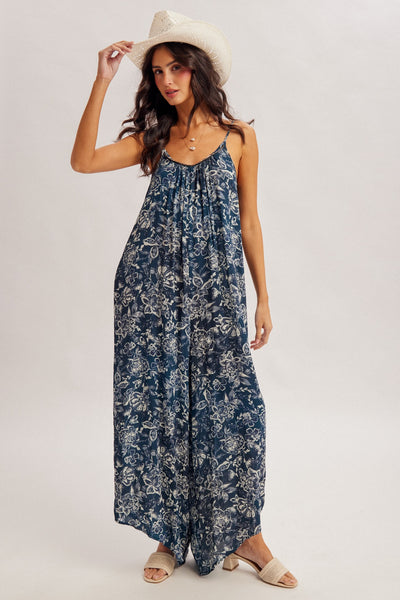 Indigo Blooms Jumpsuit
