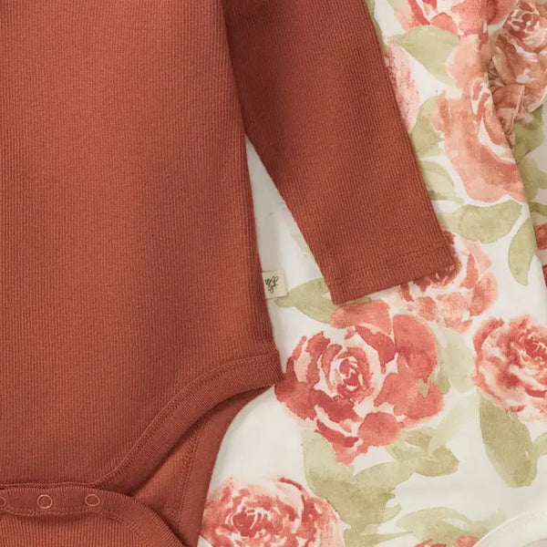 2 Pack Autumn Rose Bodysuits