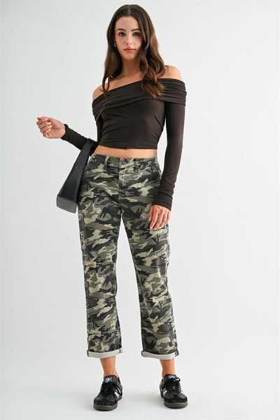 Camo Crop Jeans