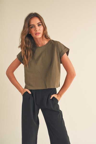 Cuffed Sleeve Tee