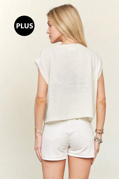 Cropped Flag Sweater+