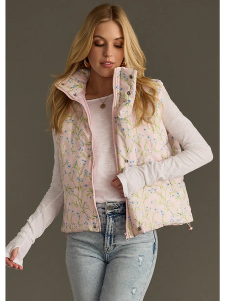 Pink Floral Vest
