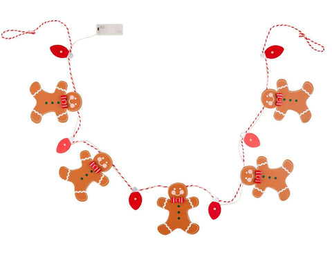 Light-Up Gingerbread Garland