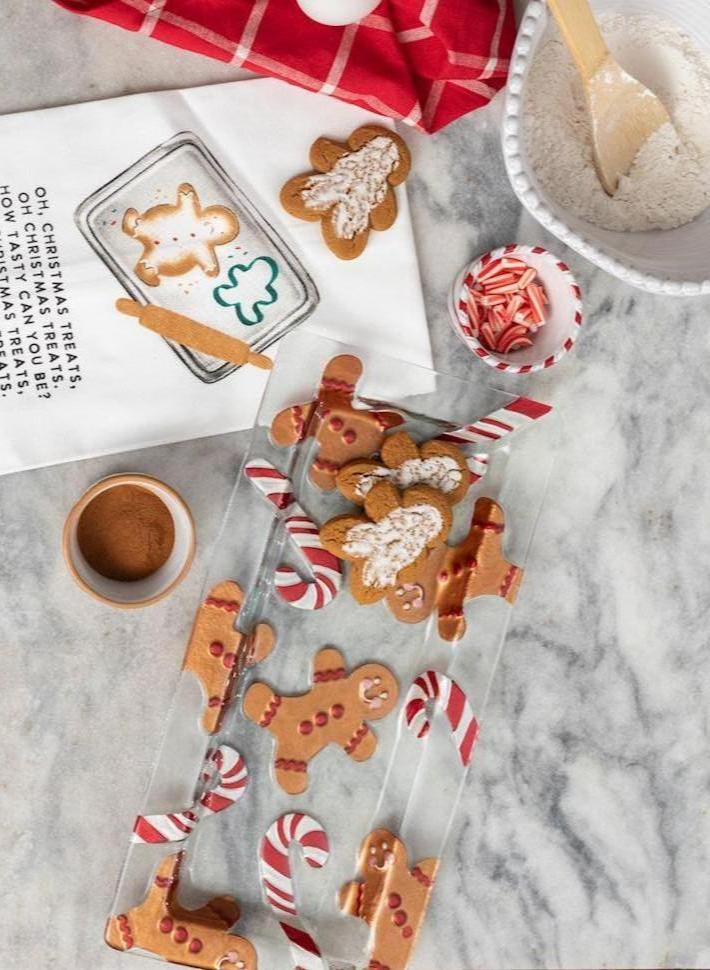 Glass Gingerbread Tray