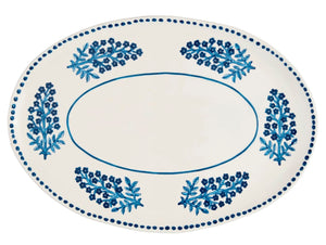 Blue Block Print Platter