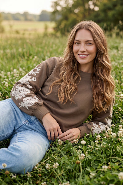 Floral Whisper Pullover