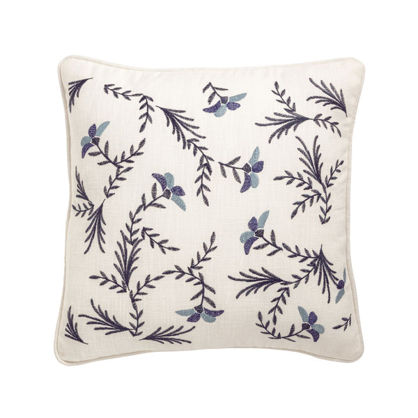 Blue Floral Pillow