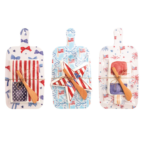 Americana Melamine Board & Napkin Set