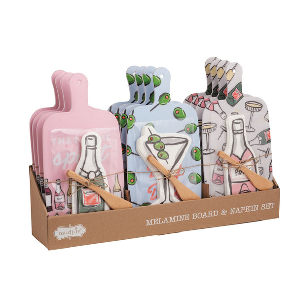Bar Melamine Board & Napkin Set