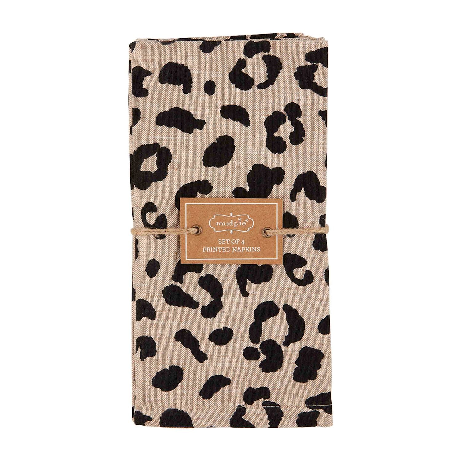 Black Animal Print Napkin Sets