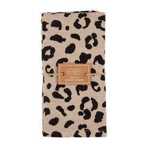 Black Animal Print Napkin Sets