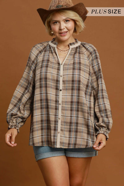Patty Plaid Top+
