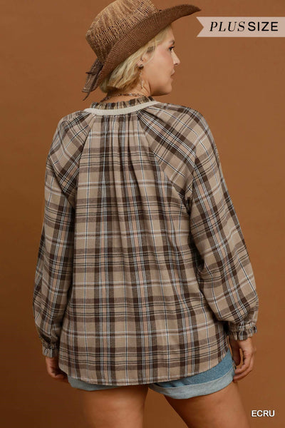 Patty Plaid Top+