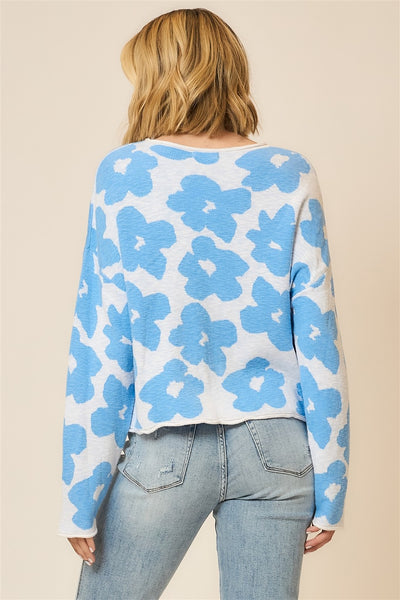 Jacquard Floral Sweater+