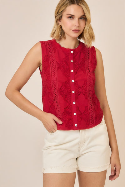 Ruby Lace Top