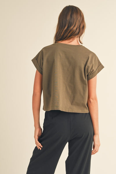 Cuffed Sleeve Tee